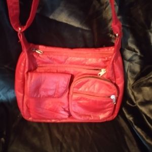 Very Nice Soft Pleather Red Purse
